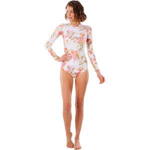 2021 Rip Curl Women G-Bomb Long Sleeve Back Zip Uv Surf Suit WLY8TW - Pink